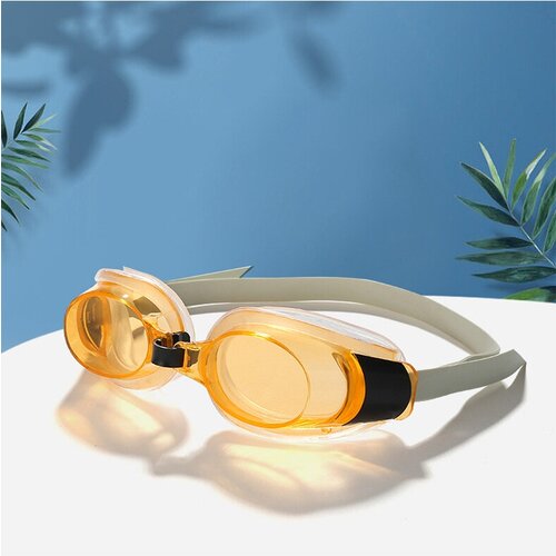 Очки для плавания с затычкой для ушей и зажимом для носа комплект из трех предметов (Оранжевые)