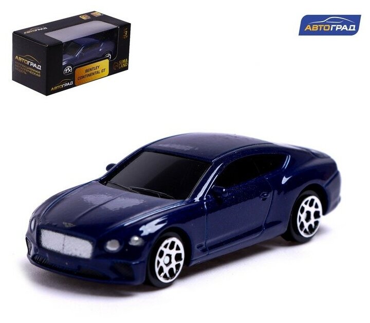 Машина металлическая BENTLEY CONTINENTAL GT, 1:64, цвет синий