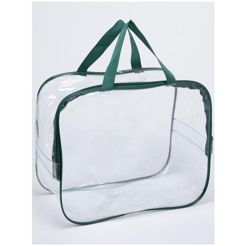 Косметичка-сумочка, отдел на молнии, с ручками, цвет зелёный 6888401 .