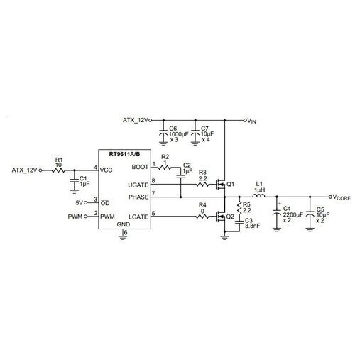 Микросхема RT9611AGQW 02=YM 02 YM
