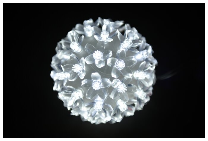 Шар светящийся 10 см BALL 50LED , белые светодиоды 50 шт, многорежимное свечение