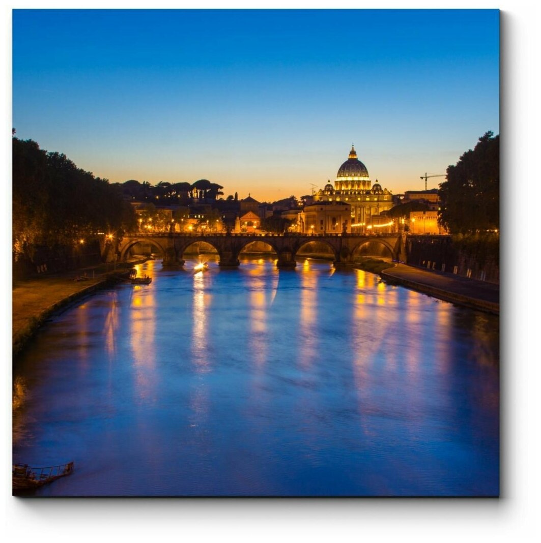 Модульная картина Рим ночью незабываем 50x50