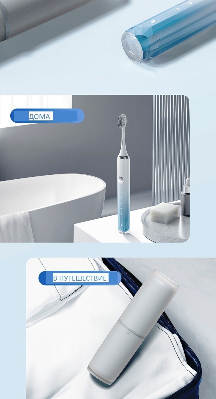 Электрическая звуковая зубная щетка Huawei Lebooo 2 AISBERG серый - фотография № 7
