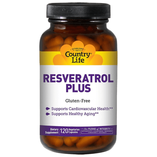 Ресвератрол плюс (Resveratrol Plus) Country Life 120 вегетарианских капсул