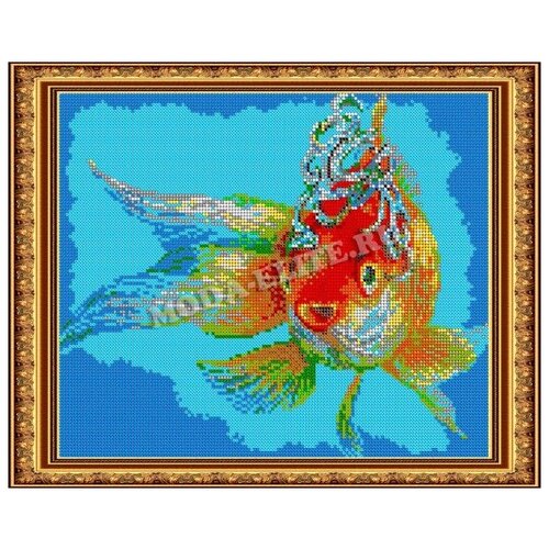 фото Набор 30*24смдля вышивания бисером «золотая рыбка» чехия светлица