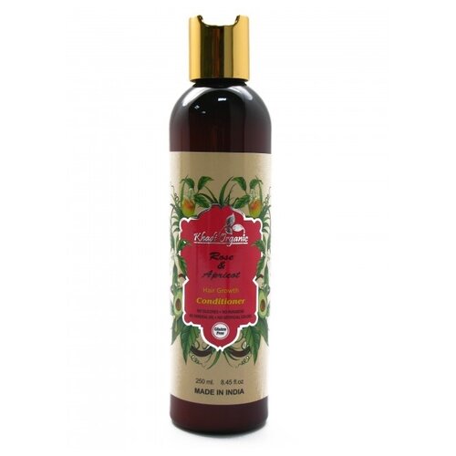 Khadi Organic кондиционер ROSE and APRICOT Hair Growth для роста волос, 250 мл