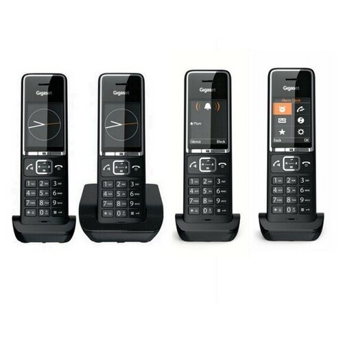 Радиотелефон DECT Gigaset COMFORT 550 RUS (4 трубки в комплекте) чёрный