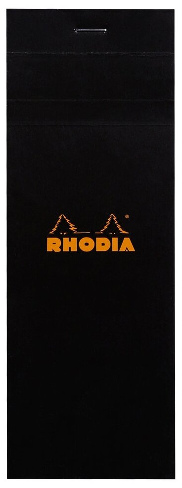 Блокнот Rhodia Basics №8, 7,4х21, клетка, 80 г, черный, 2 шт./уп.