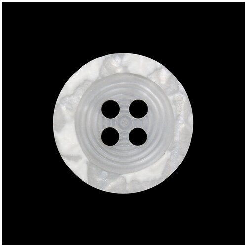 пуговица пластик 8020 24l темный никель 15 мм Пуговица 24L(15 мм). Цвет белый.10 штук/упак.