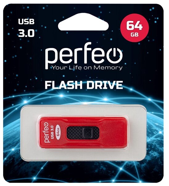 USB  Perfeo USB 3.0 64GB S05 Red