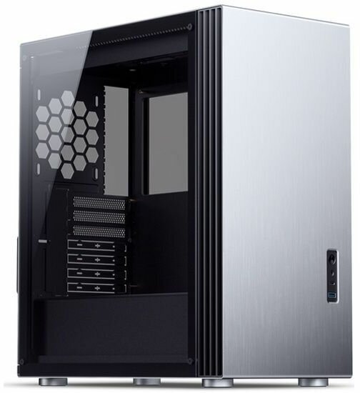 Корпус JONSBO U6 Silver без БП, боковые панели из закаленного стекла, mini-ITX, micro-ATX, ATX серебристый