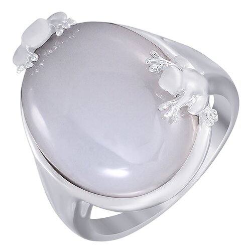 фото Element47 кольцо из серебра 925 пробы с халцедонами и кубическим цирконием sr1722_ko_ch_001_wg, размер 17.5