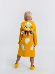 Халат махровый с капюшоном Fluffy Bunny Жираф, цвет Желтый, р.140