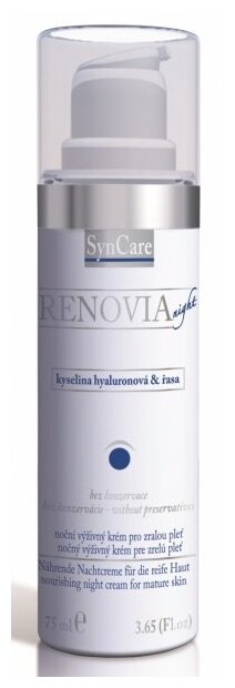 Syncare Renovia ночной питательный крем для лица с маслом арганы, 50 мл
