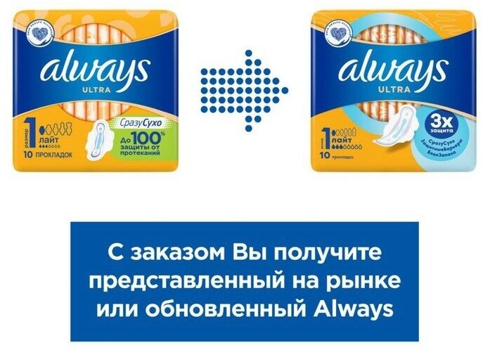 Прокладки гигиенические Always Ultra Light, 10 шт. - фото №2