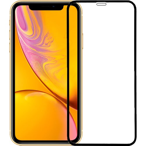 Защитное стекло для Apple iPhone XR (Айфон XR) 9D с черной рамкой