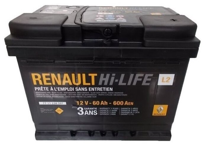 Автомобильный аккумулятор Renault Hi-Life 77 11 238 597 — купить по выгодной цене на Яндекс.Маркете