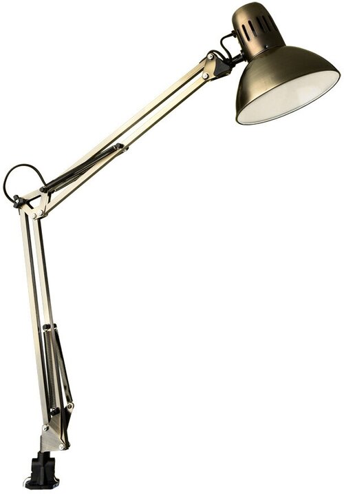 Лампа офисная Arte Lamp Senior A6068LT-1AB, E27, 40 Вт, бронзовый