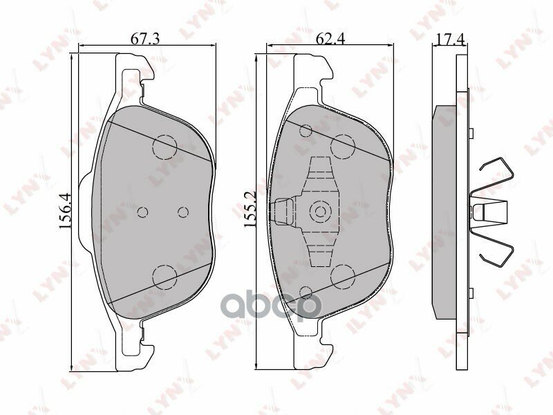 Bd-3001_Колодки Дисковые Передние! Ford Focus Ii/Iii/C-Max 03> LYNXauto арт. BD3001