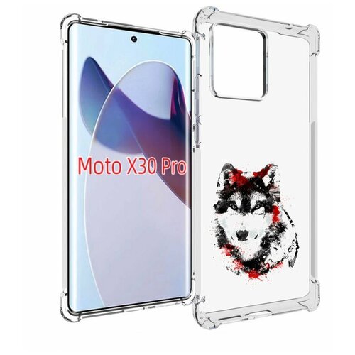 Чехол MyPads кровавый волк для Motorola Moto X30 Pro задняя-панель-накладка-бампер