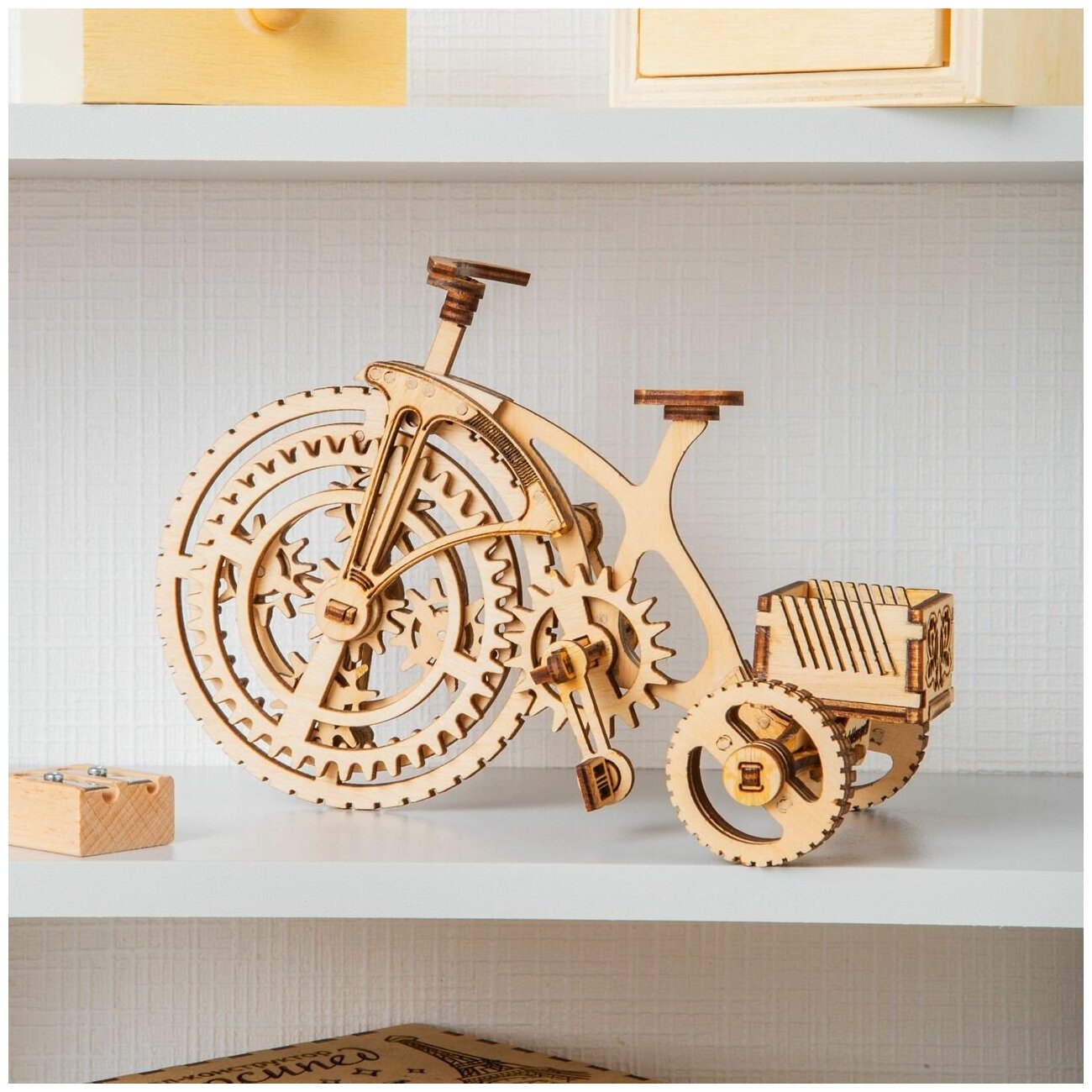 Сборная деревянная модель 3D пазл "Велосипед"