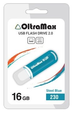 USB flash накопитель OltraMax 230 16GB св.синий (OM-16GB-230)