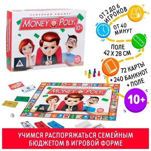 Настольная экономическая игра «MONEY POLYS. Семейный бюджет», 10+