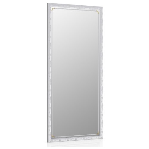 Зеркало 119С металлик, орнамент цветок, ШхВ 45х100 см., зеркала для офиса, прихожих и ванных комнат, горизонтальное или вертикальное крепление