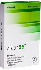 Контактные линзы ClearLab Clear 58 Ежемесячные, -01,50 / 14.0 / 8.7, 6 шт.