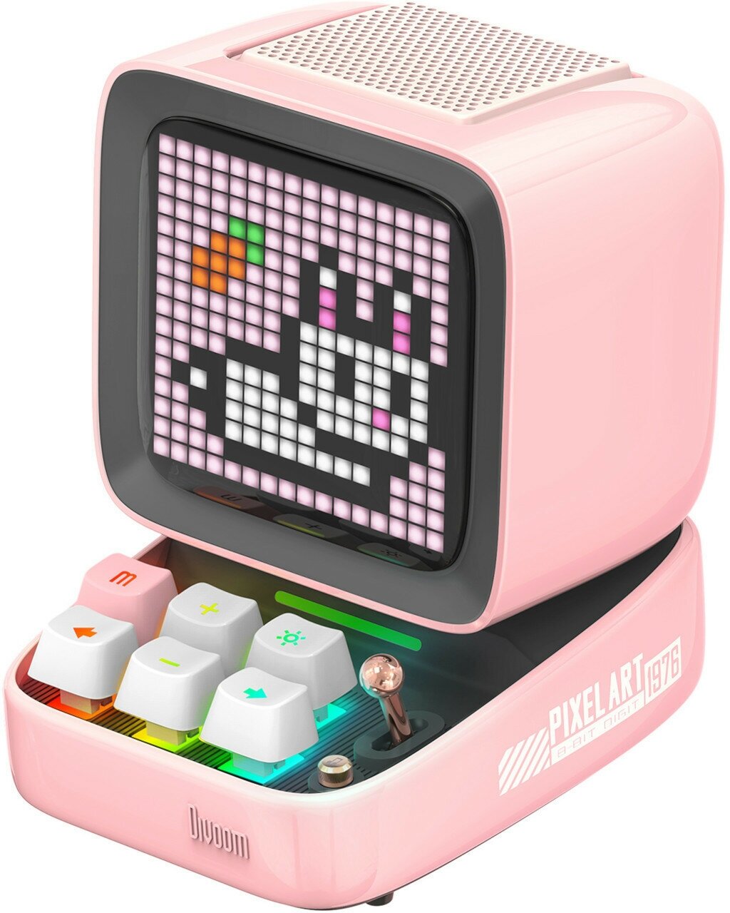 Колонка Divoom портативная Ditoo-Pro Retro Pixel Art с пиксельным LED-экраном (Pink)