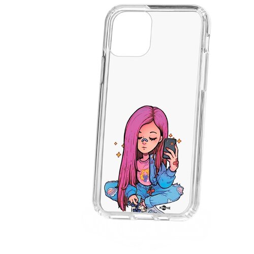 фото Чехол на ip 11 pro kruche print pink hair