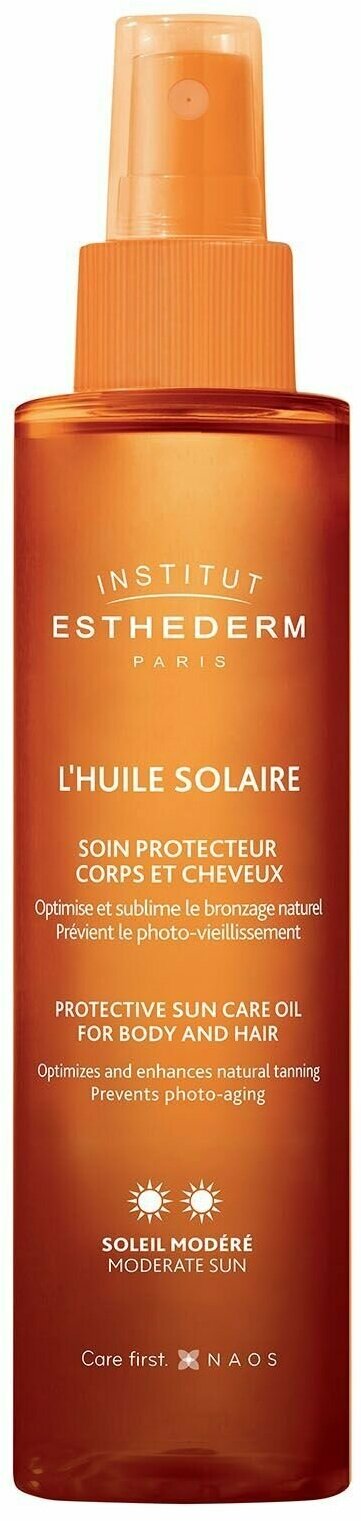 INSTITUT ESTHEDERM Масло для тела и волос при умеренном солнце LHuile Solaire