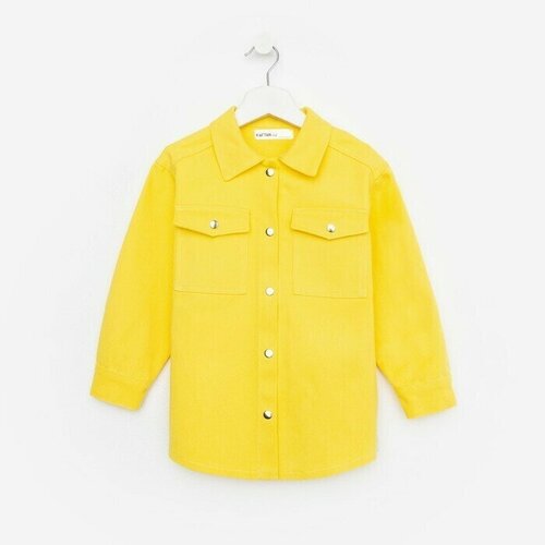 Рубашка Детство, размер 30, желтый куртка джинсовая для девочки а b2340am 63 цвет серый рост 98 см