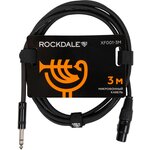 Кабель XLR female - stereo jack male ROCKDALE XF001-3M (3 м) - изображение