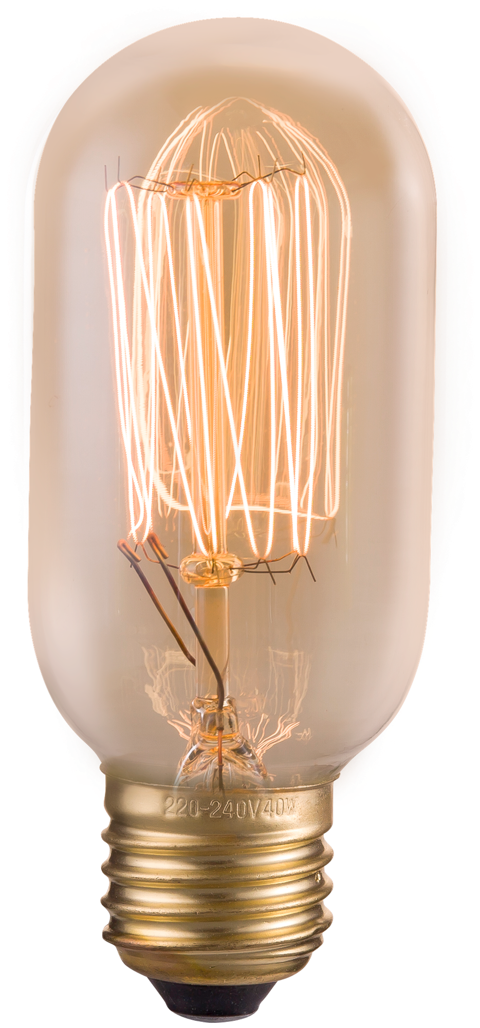 Лампа Эдисона Ретроник T45 40W янтарное стекло 113х45 мм T4540-Ret-27