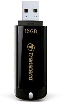 Флеш-диск 16 GB, TRANSCEND Jet Flash 350, USB 2.0, черный