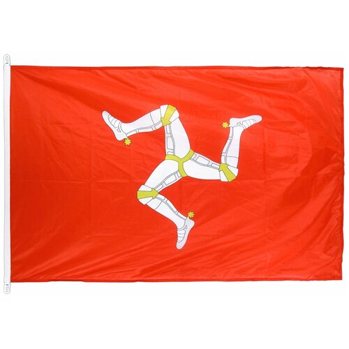Флаг Острова Мэн с карабинами 90х135 см