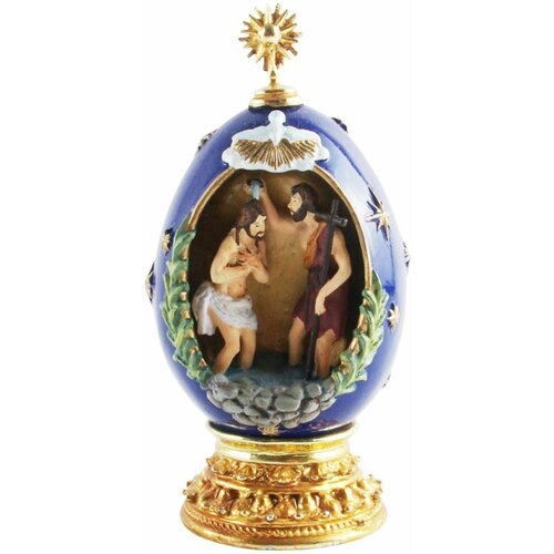 Фаберже. Винтажное пасхальное яйцо "Крещение". После реставрации. House of Faberge-The Franklin Mint, 1990-е гг.
