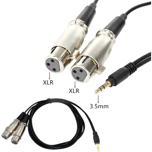 Кабель микрофонный 2XLR (мама) – Mini Jack 1.5 м аудио кабель mini xlr f mini jack 3 5 симметричный длина 3 метра