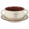 Суповая чашка на блюдце Terracotta Кухня в стиле Кантри, керамика, 0.3 л (TLY923-CK-AL) - изображение