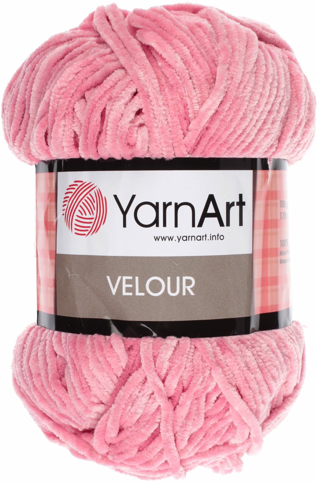 Пряжа YarnArt Velour пыльная роза (862), 100%микрополиэстер, 170м, 100г, 2шт