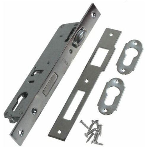 ANBO Замок дверной врез, алюмин, м/о 85мм, пл. 23мм, д/м 25мм с рол.защ. l4376