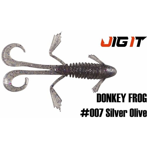 Приманка Силиконовая Jig It Donkey Frog 4.8 (122 мм) #007 SILVER BLUE Squid приманка силиконовая jig it trump trace 5 7 145 мм 007 silver blue squid