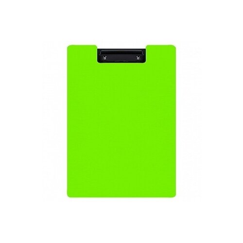 фото Планшет "inформат", а4, с зажимом, с крышкой, черно-зеленый