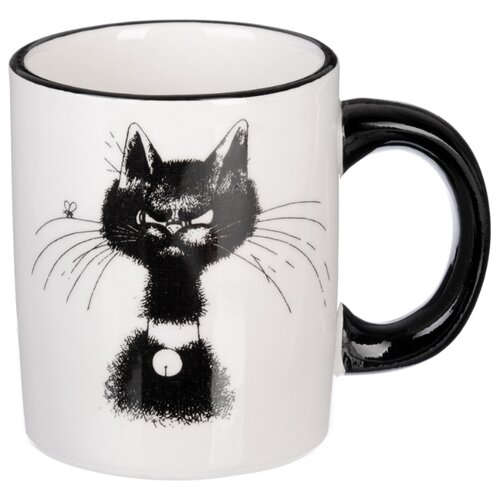 фото Набор millimi черный кот из 2-х кружек, 300мл, керамика