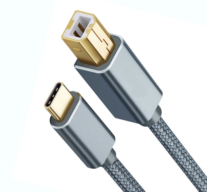 Кабель Prem USB Type-C - USB Type-B (200 см) для принтера, синтезатора, midi клавиатуры, жесткого диска — фото 1