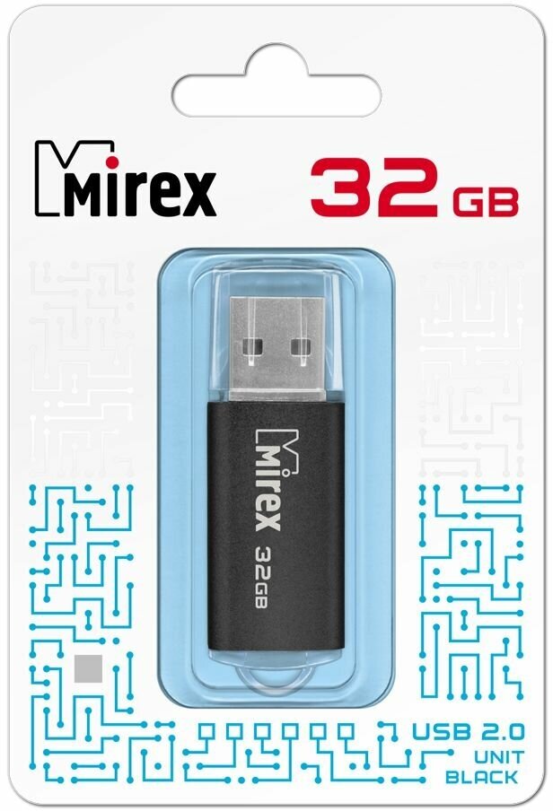 Флешка USB Flash Drive MIREX UNIT BLACK 32GB