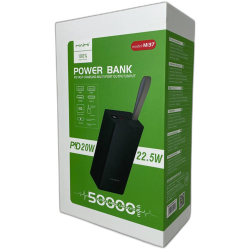 Внешний аккумулятор Power Bank Повербанк Maimi Mi37 22.5W PD 20W 50.000 mAh