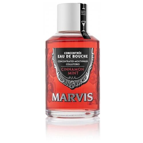 Marvis ополаскиватель Cinnamon Mint Мята и корица, 120 мл marvis набор marvis 6 flavours pack классическая насыщенная мята лакрица амарелли мята и имбирь мята и корица cвежая мята мята и анис 25мл