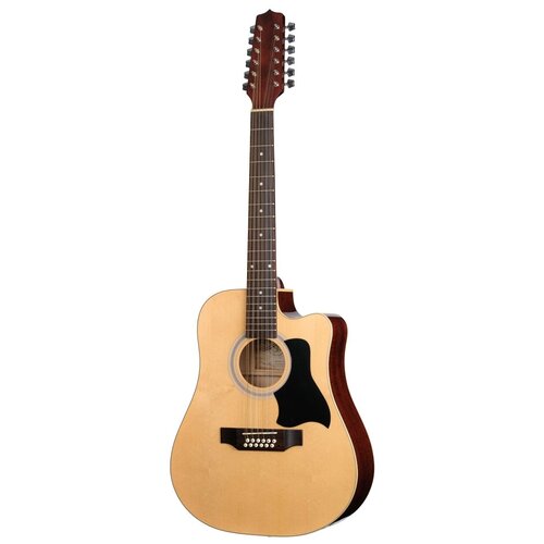 W12205CTW-NAT Standart Western Акустическая гитара 4/4, 12-струнная с вырезом, Hora. акустическая гитара hora w12205 nat